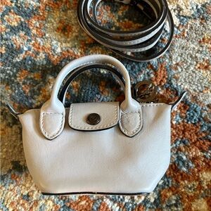 Longchamp le Pliage Cuir nano micro